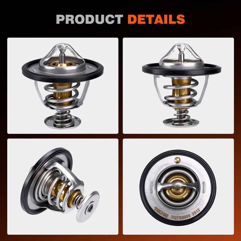 Techie Engine Thermostat 90916-A3003 90916-03129 Fit for Toyota Avalon Camry Celica Corolla Highlander Matrix Prius RAV4 Sienna Solara Tacoma Yaris,for Lexus ES300/ES330/ES350,for Scion tC/xA/xB/xD - Image 2